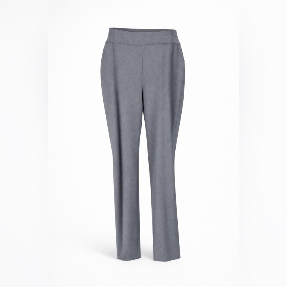 Roz & Ali Grey Pull-On Straight Leg Pants | Size 18
